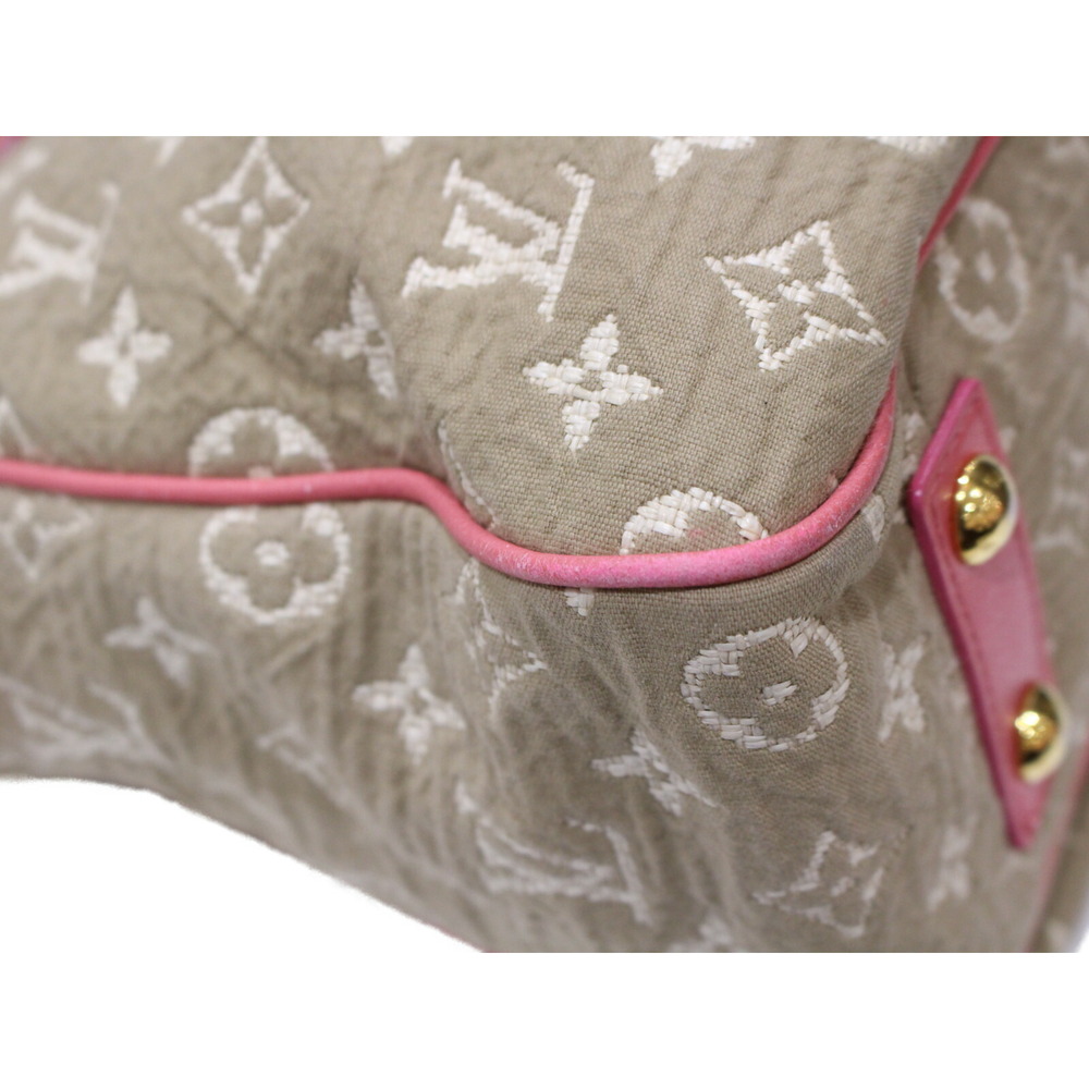 Louis Vuitton Sabia Cabas canvas leather handbag Beige Tan pink bag - Picture 5 of 7